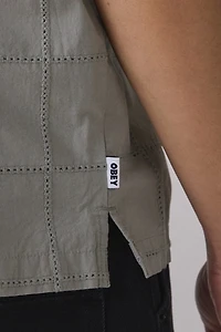 OBEY Angelo Woven Windowpane Short Sleeve Shirt