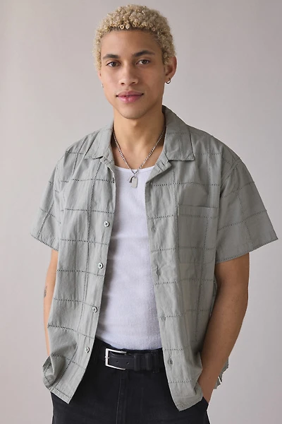 OBEY Angelo Woven Windowpane Short Sleeve Shirt