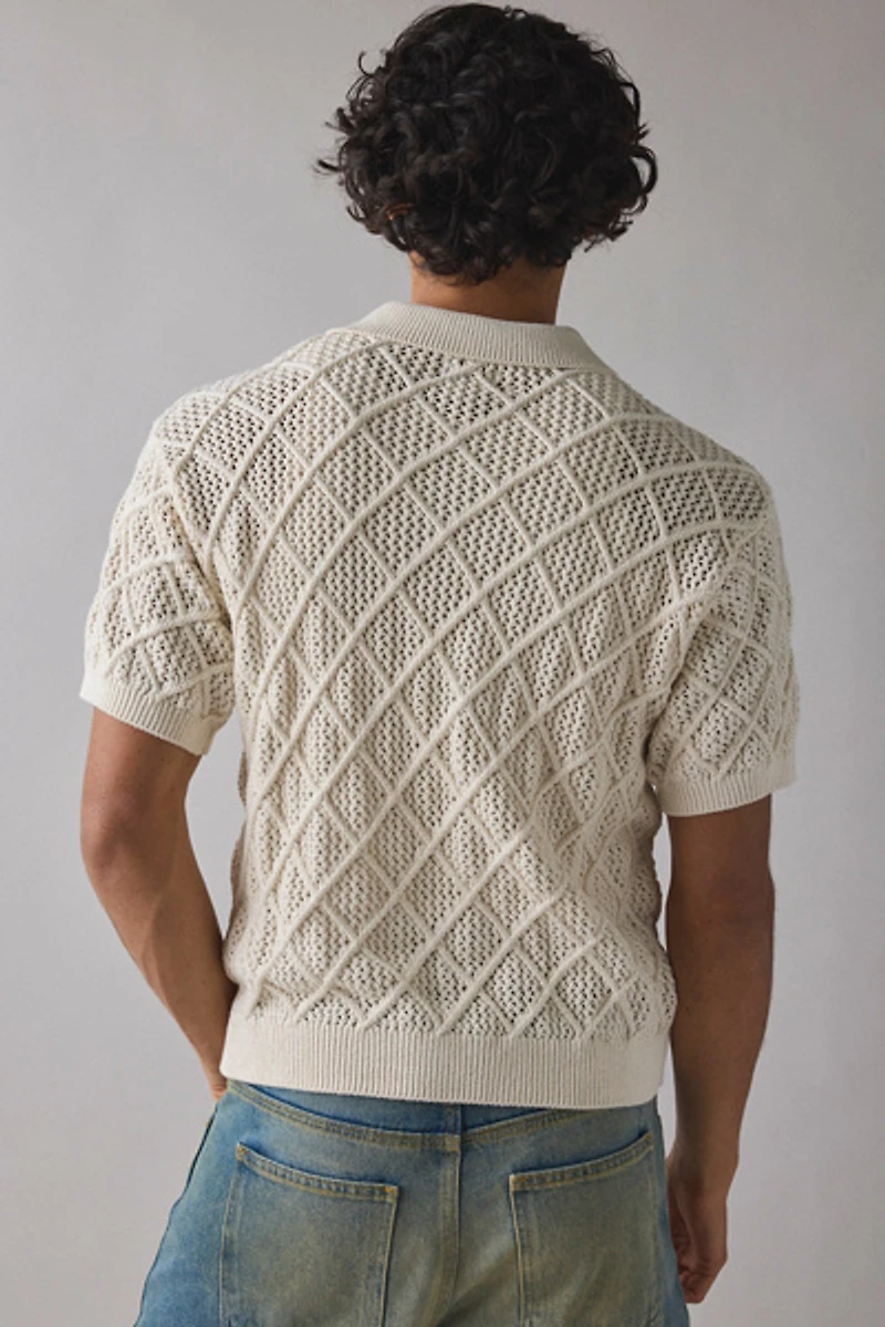 OBEY Eryk Short Sleeve Polo Sweater