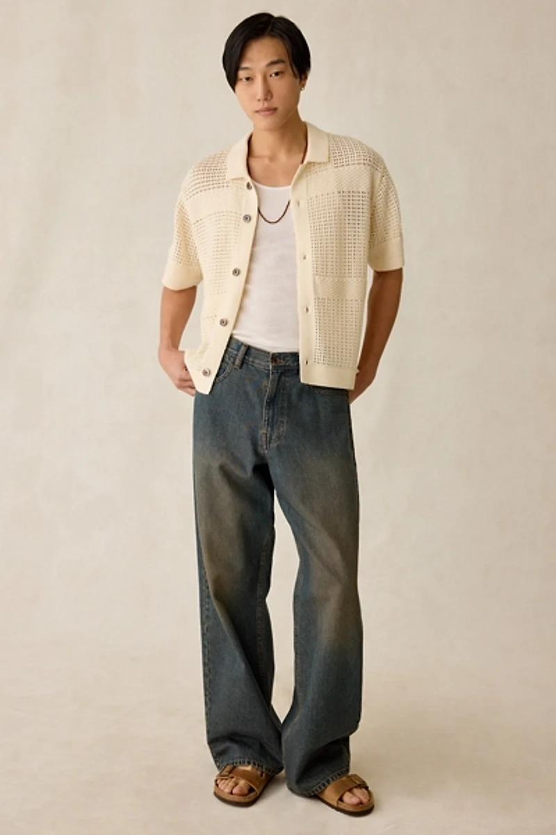 OBEY Zach Short Sleeve Polo Sweater