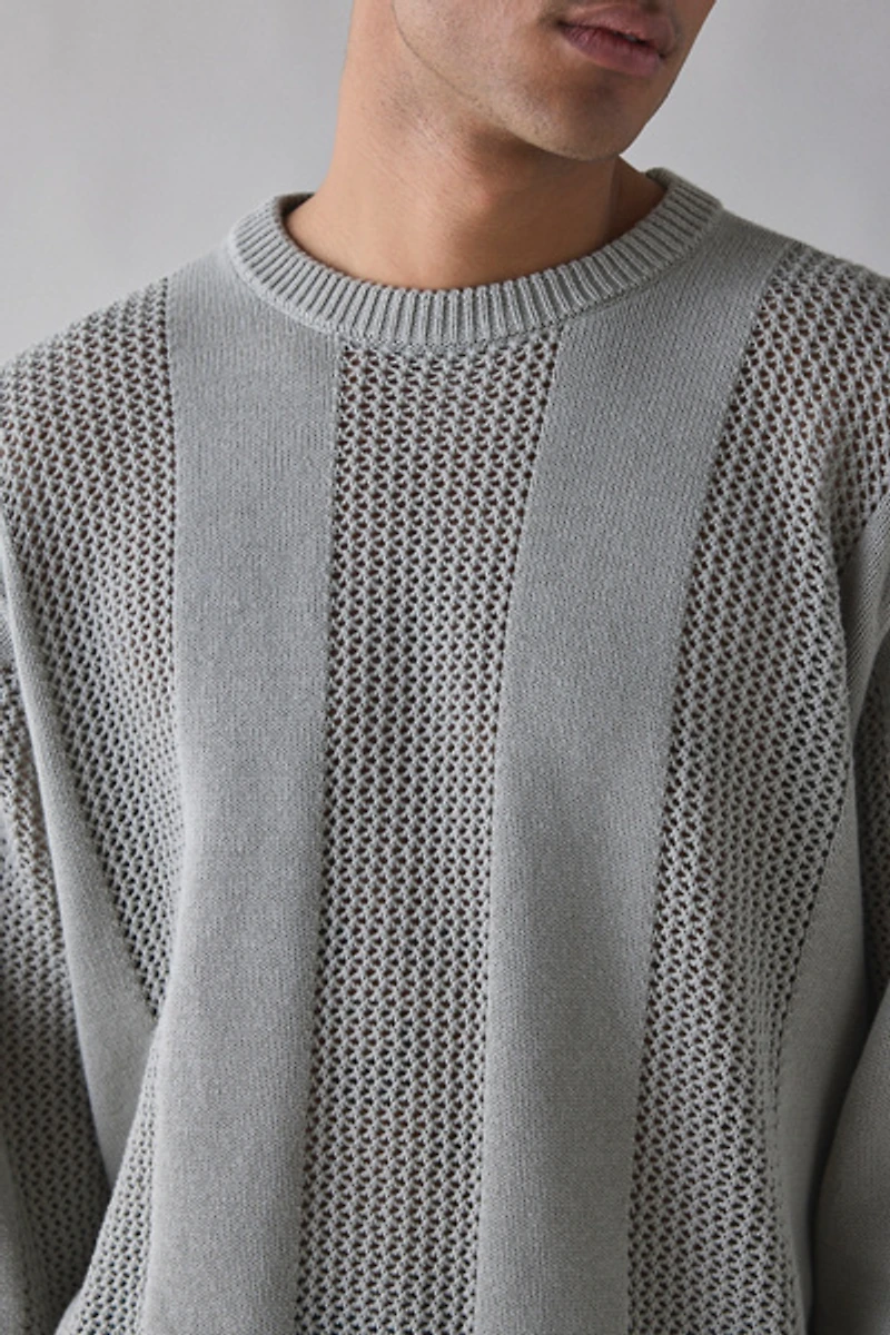 OBEY Crochet Crew Neck Sweater