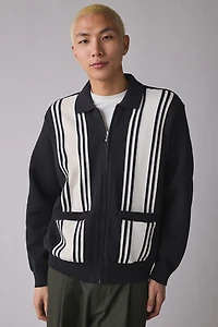 OBEY Matt Zip Up Polo Collar Sweater