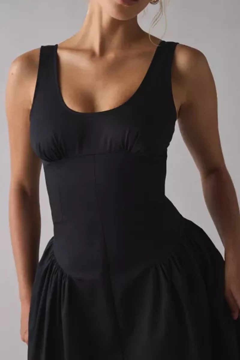 Lioness Luna Rose Drop Waist Cotton Maxi Dress