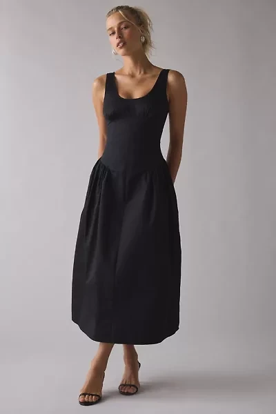 Lioness Luna Rose Drop Waist Cotton Maxi Dress