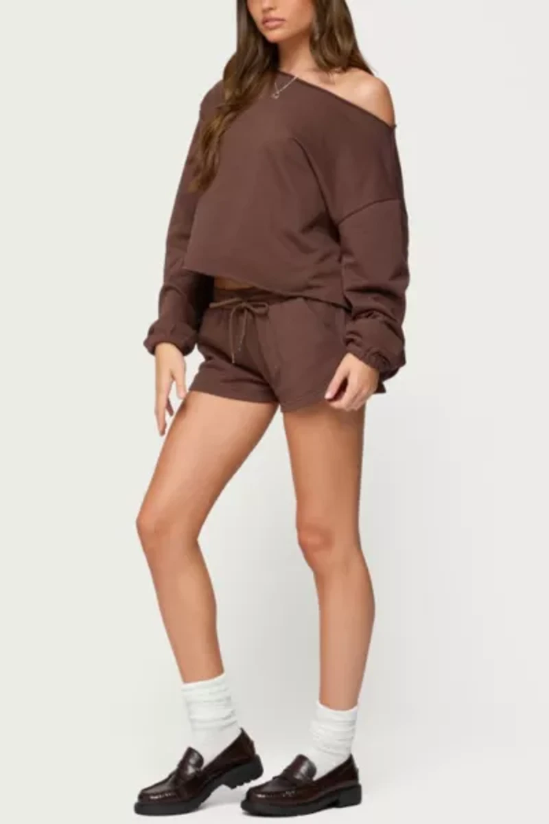 Edikted Kordelia Off Shoulder Sweatshirt