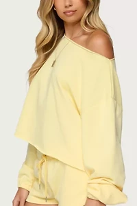 Edikted Kordelia Off Shoulder Sweatshirt