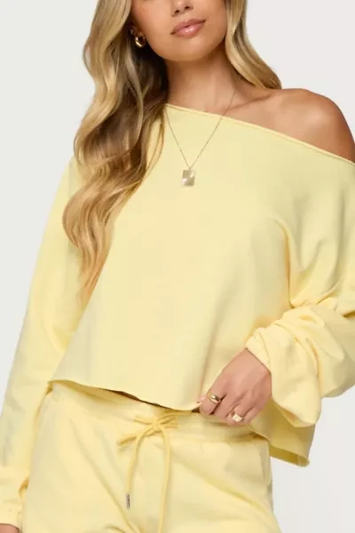 Edikted Kordelia Off Shoulder Sweatshirt