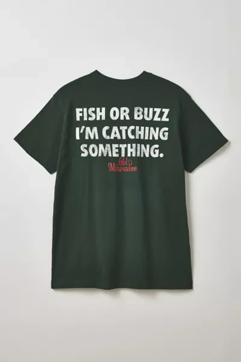 Old Milwaukee Fish Or Buzz Graphic Tee