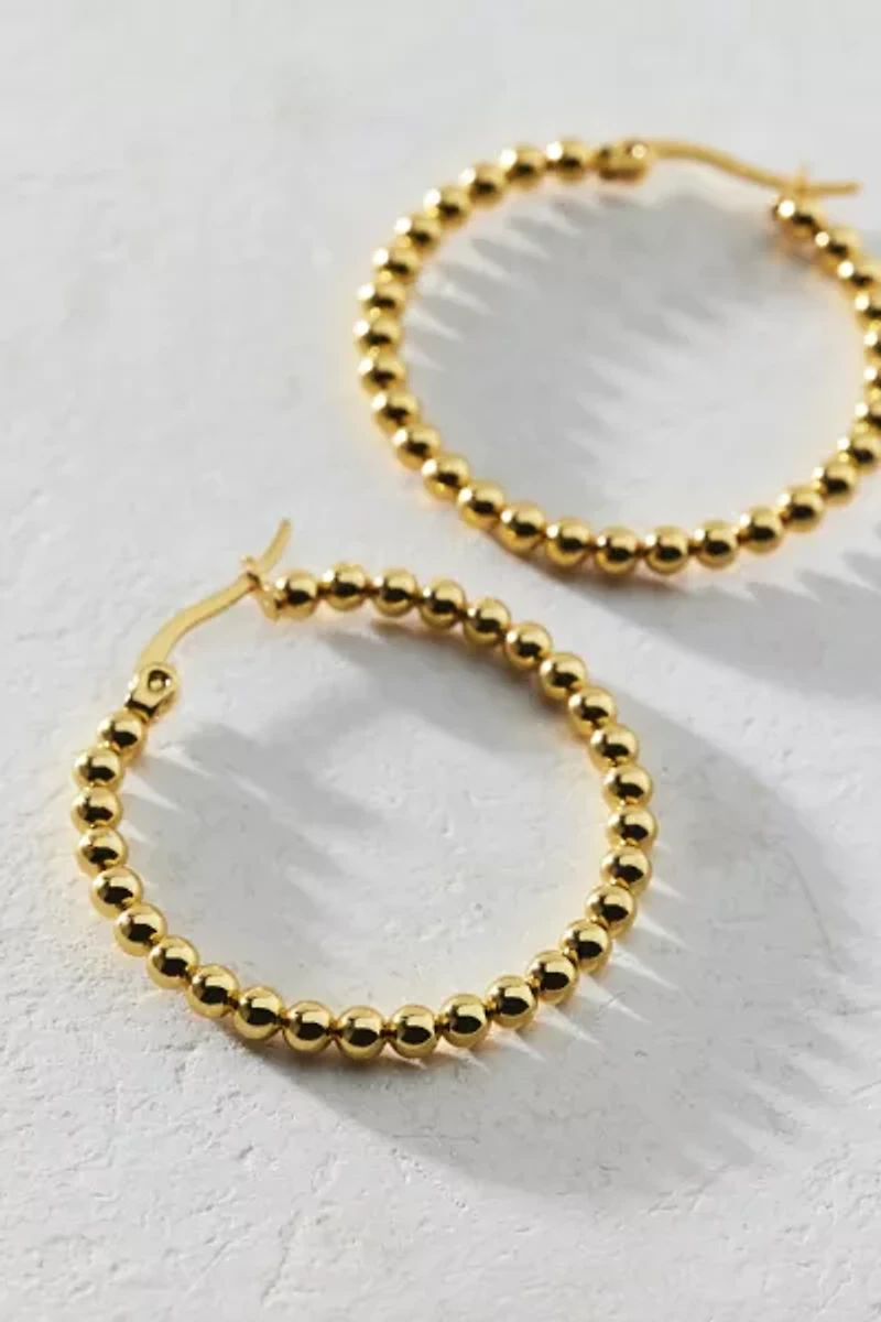 Waterproof Beaded Hoop Earring