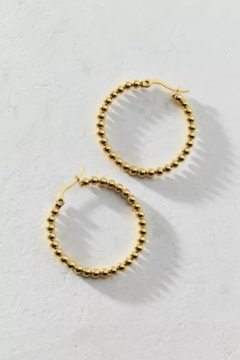 Waterproof Beaded Hoop Earring