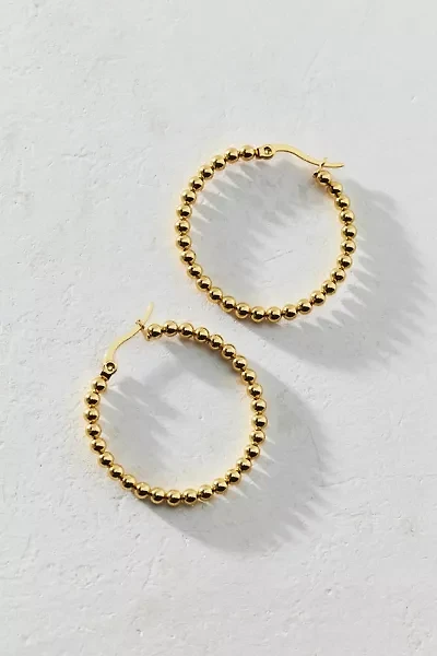 Waterproof Beaded Hoop Earring