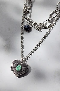 Tennessee Chunky Chain Locket Layered Necklace