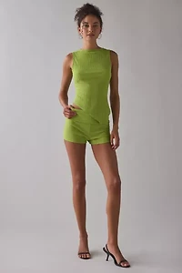 ReMADE By UO Remnants Textured Knit Foldover Micro Short
