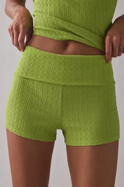 ReMADE By UO Remnants Textured Knit Foldover Micro Short