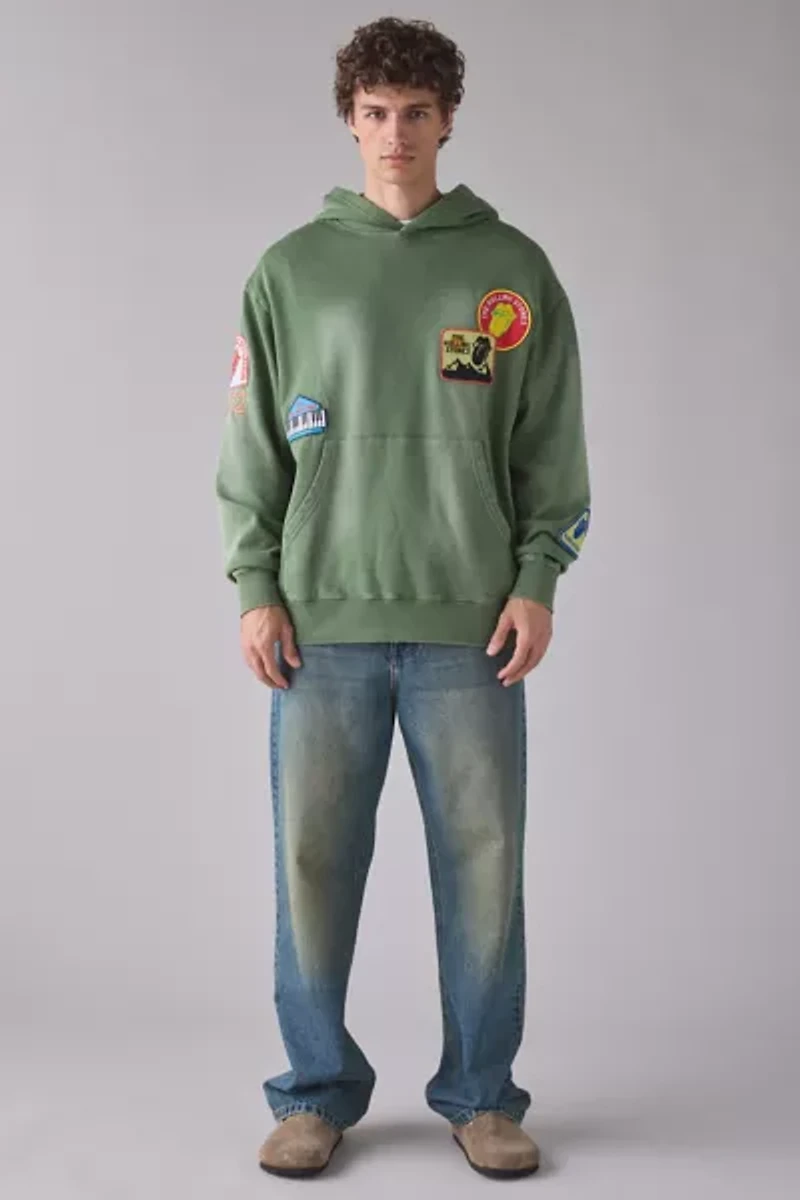 Rolling Stones Patches Hoodie Sweatshirt