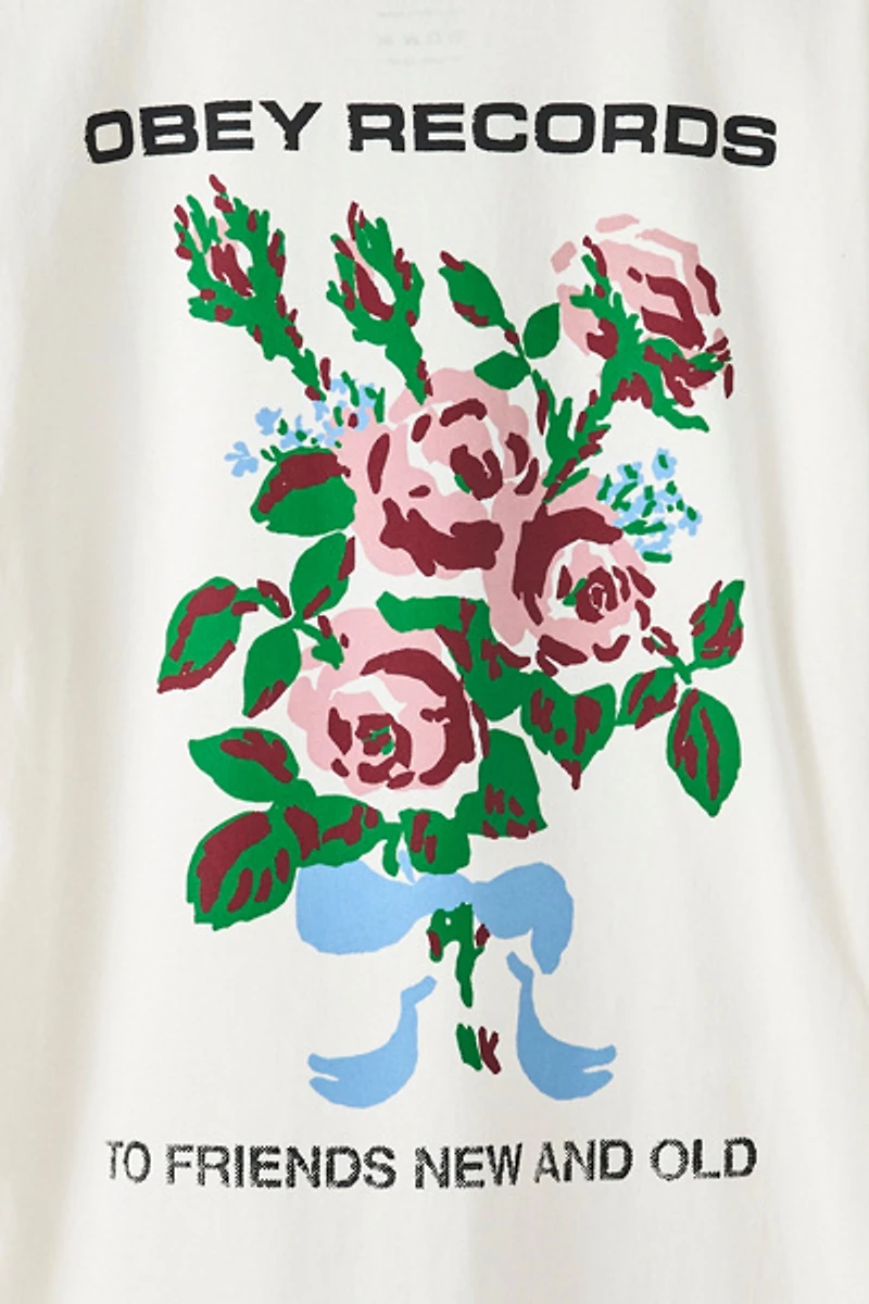 OBEY To New Friends And Old Graphic Heavyweight Tee
