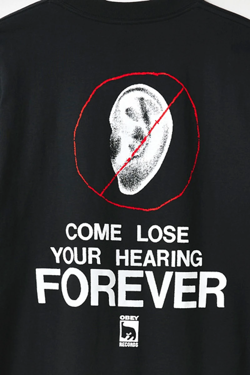 OBEY Come Lose Your Hearing Forever Graphic Tee