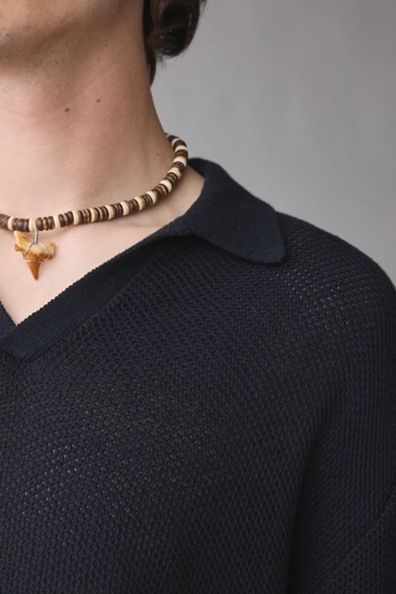 UO Skylor Popover Polo Collar Sweater