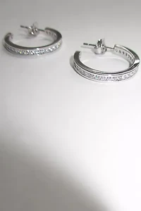 RIMOR Medium Sparkle Hoop Earrings