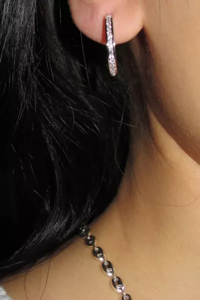 RIMOR Medium Sparkle Hoop Earrings