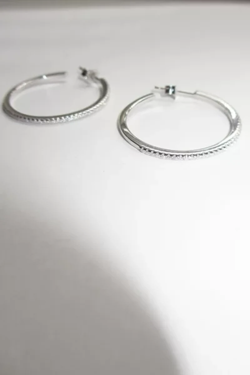 RIMOR Ultra Thin Sparkle Hoop Earrings