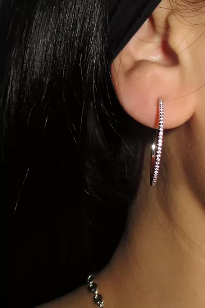 RIMOR Ultra Thin Sparkle Hoop Earrings