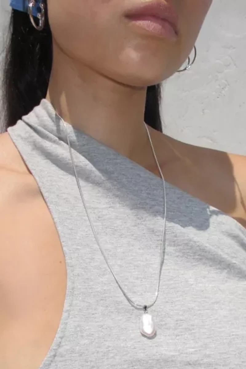 RIMOR Pearl Charm Snake Chain Necklace
