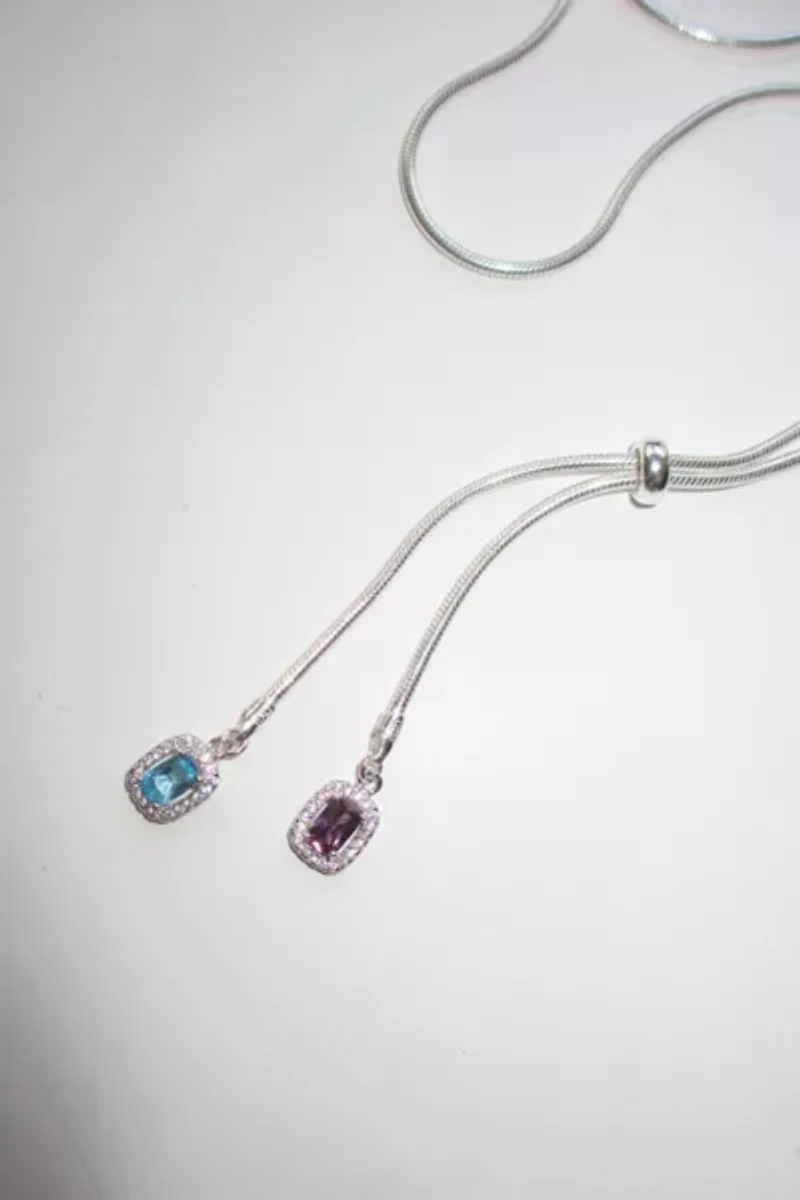 RIMOR Gem Lariat Snake Chain Necklace