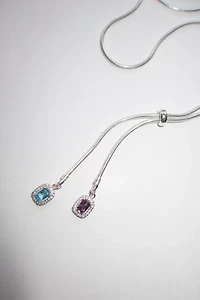 RIMOR Gem Lariat Snake Chain Necklace