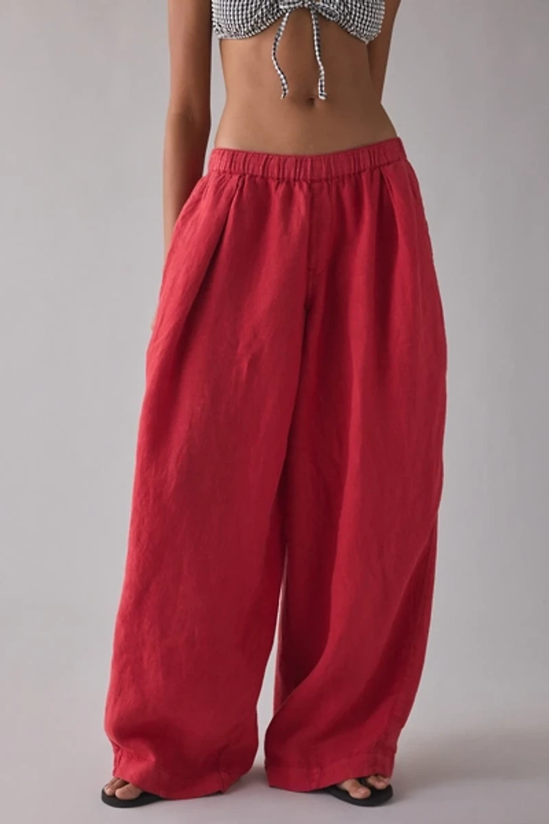 BDG Bobbi Baggy Linen Pull-On Pant