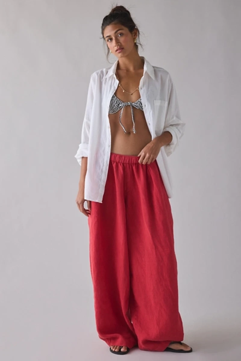 BDG Bobbi Baggy Linen Pull-On Pant