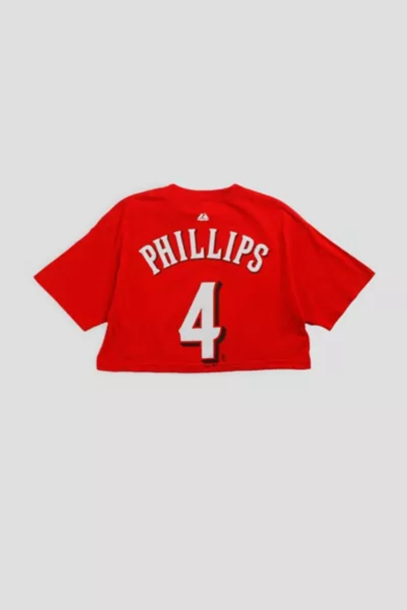 Frankie Collective Rework Cincinnati Reds MLB Crop Tee