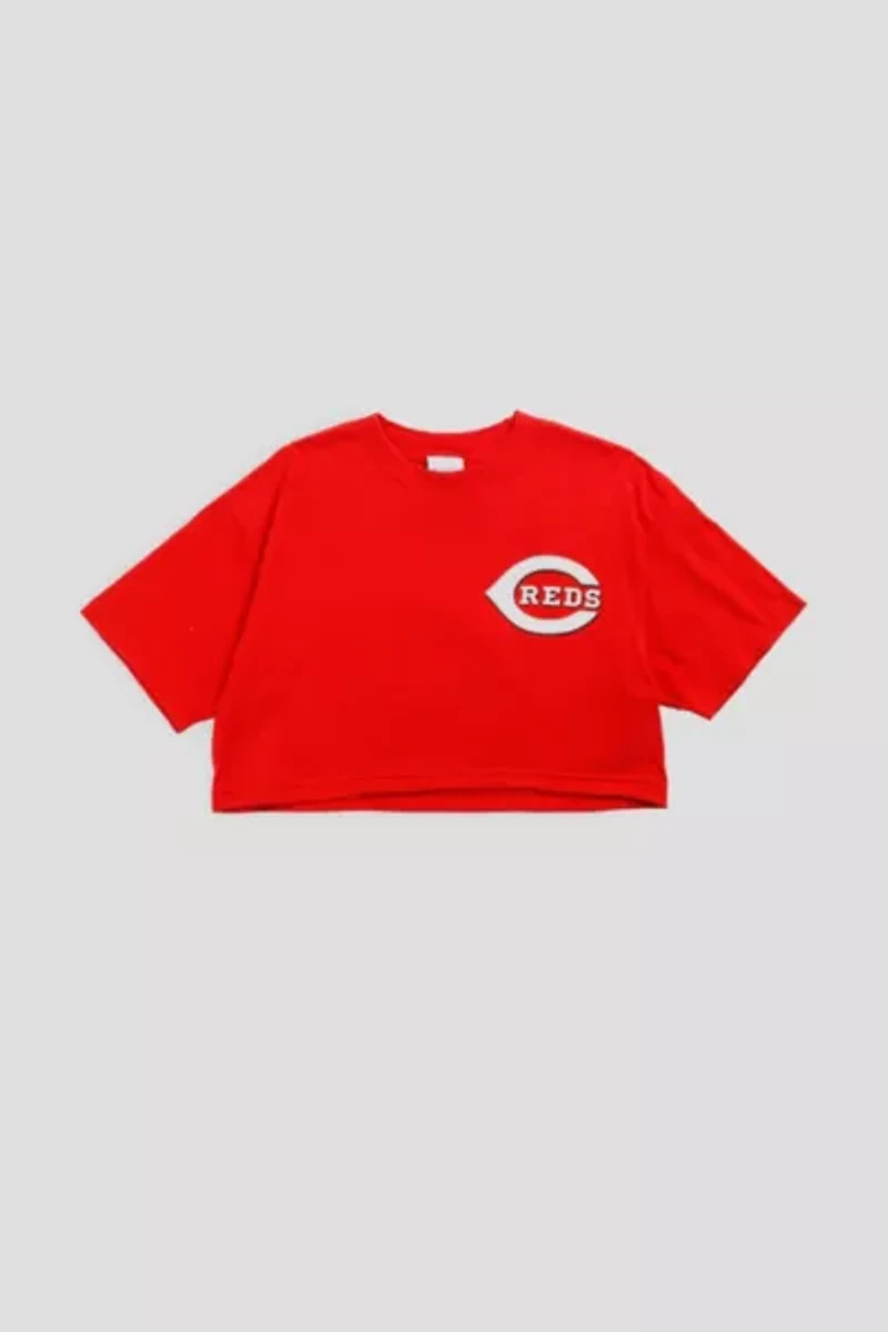 Frankie Collective Rework Cincinnati Reds MLB Crop Tee
