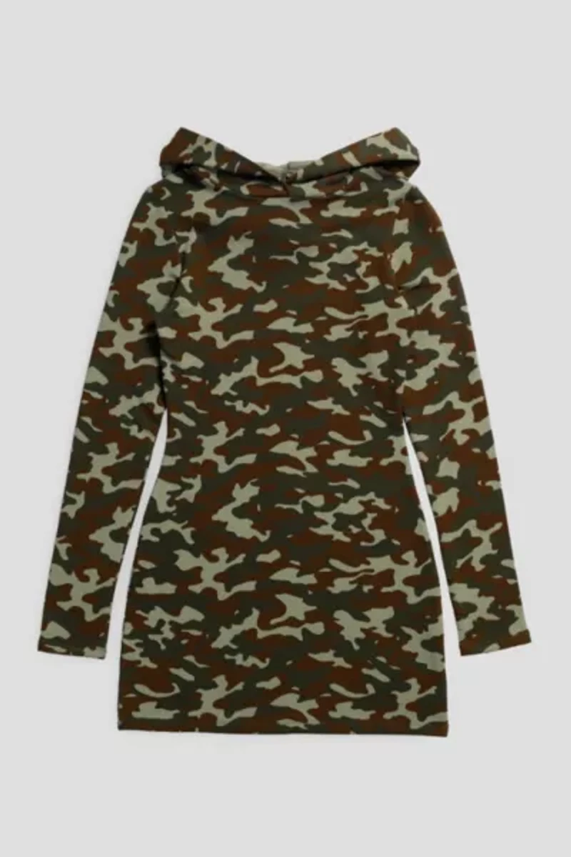 Frankie Collective Camo Hooded Dress 001