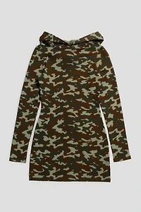Frankie Collective Camo Hooded Dress 001