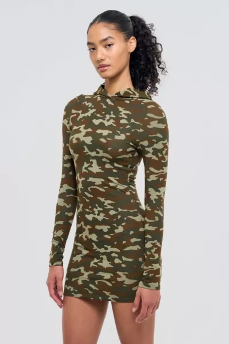 Frankie Collective Camo Hooded Dress 001