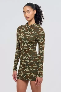 Frankie Collective Camo Hooded Dress 001