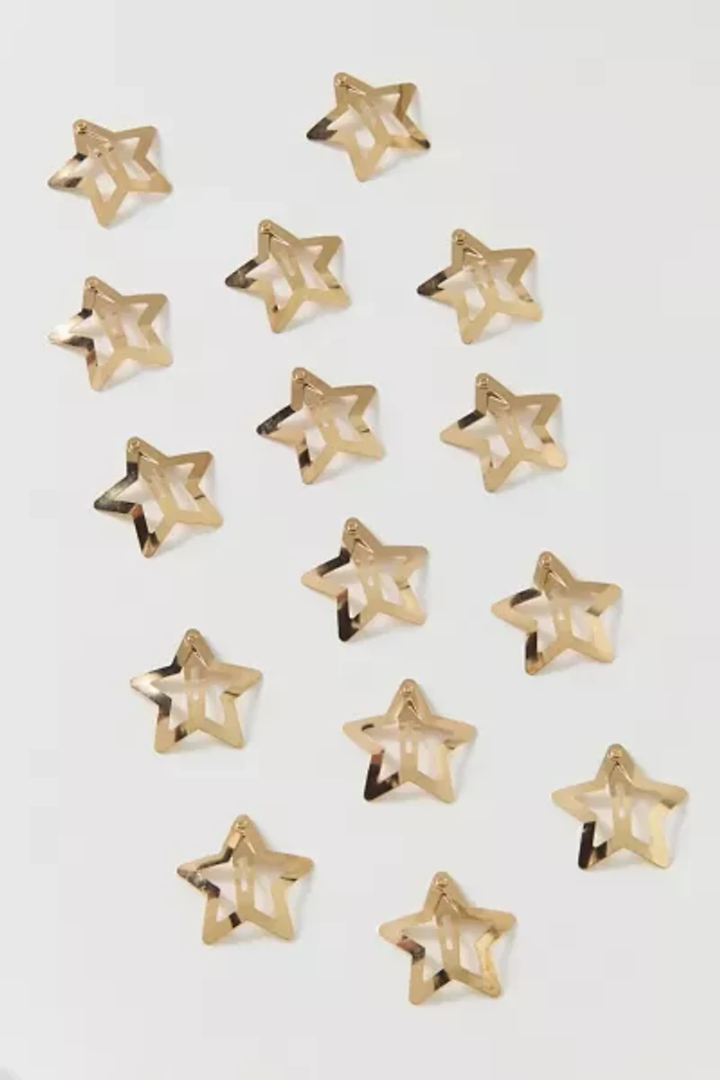 Metal Star Hair Clips Set