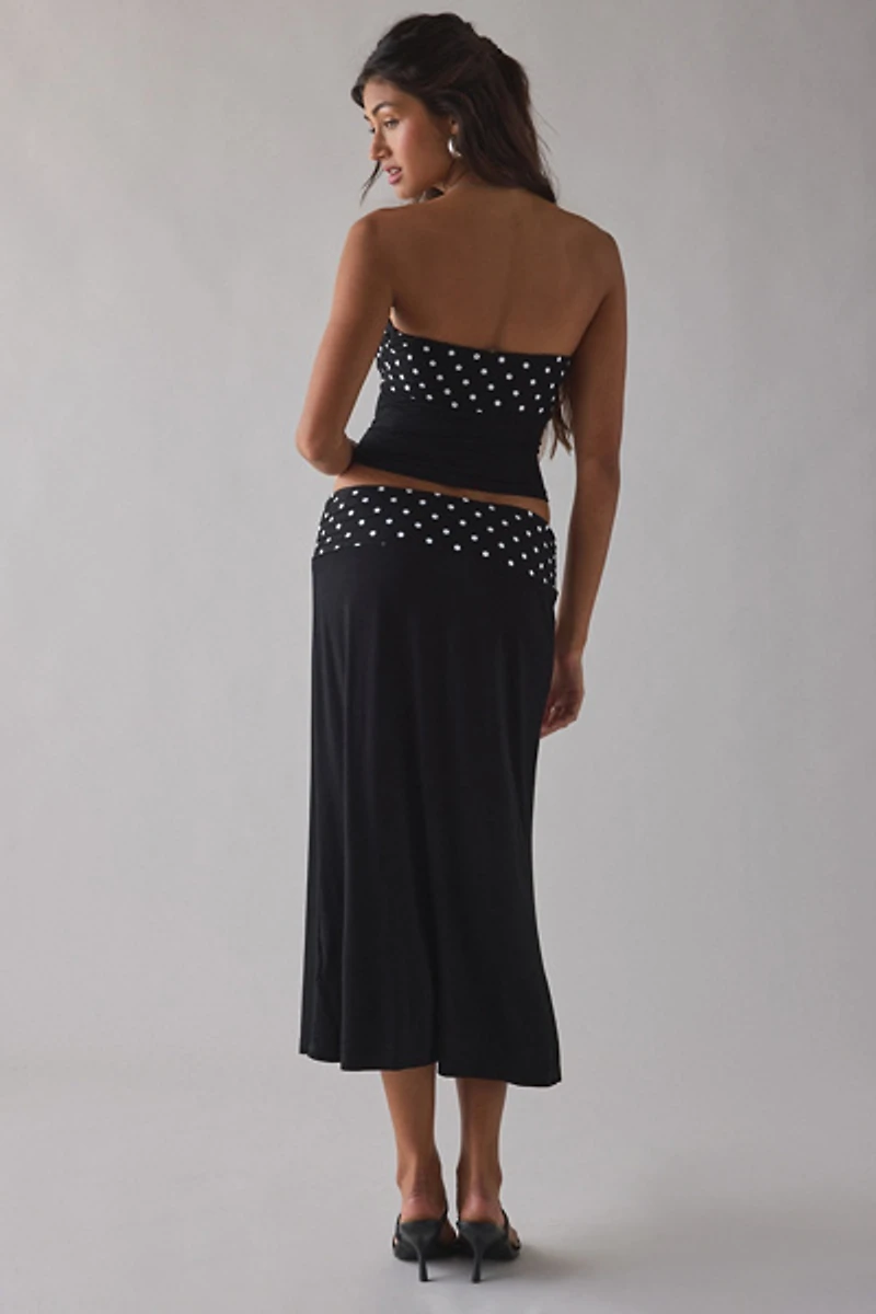 UO Get Dotted Jersey Knit Skirt 2-Piece Set