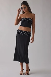 UO Get Dotted Jersey Knit Skirt 2-Piece Set