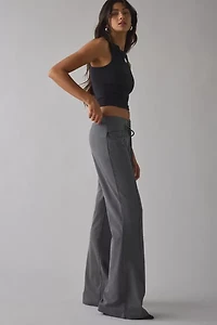 Motel Zallen Lace-Up Low-Rise Flare Trouser