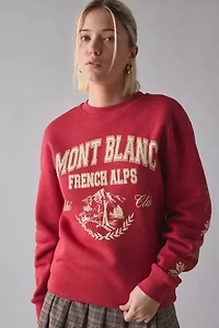 Mont Blanc Ski Club Crest Graphic Crew Neck Pullover