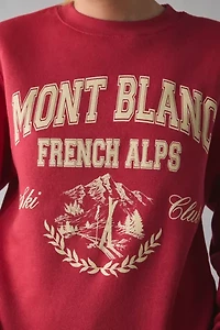 Mont Blanc Ski Club Crest Graphic Crew Neck Pullover