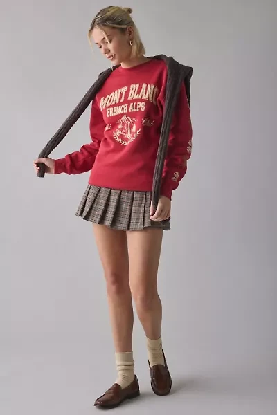 Mont Blanc Ski Club Crest Graphic Crew Neck Pullover