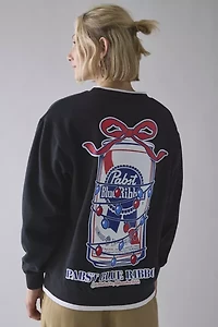 Pabst Blue Ribbon Holiday Lights Graphic Crew Neck Pullover
