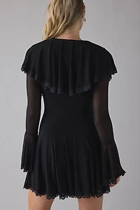 Kimchi Blue Castle Dweller Lace Trim Bell Sleeve Mini Dress