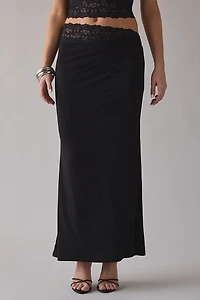 UO Lavish Lace Trim Halter Top + Maxi Skirt 2-Piece Set