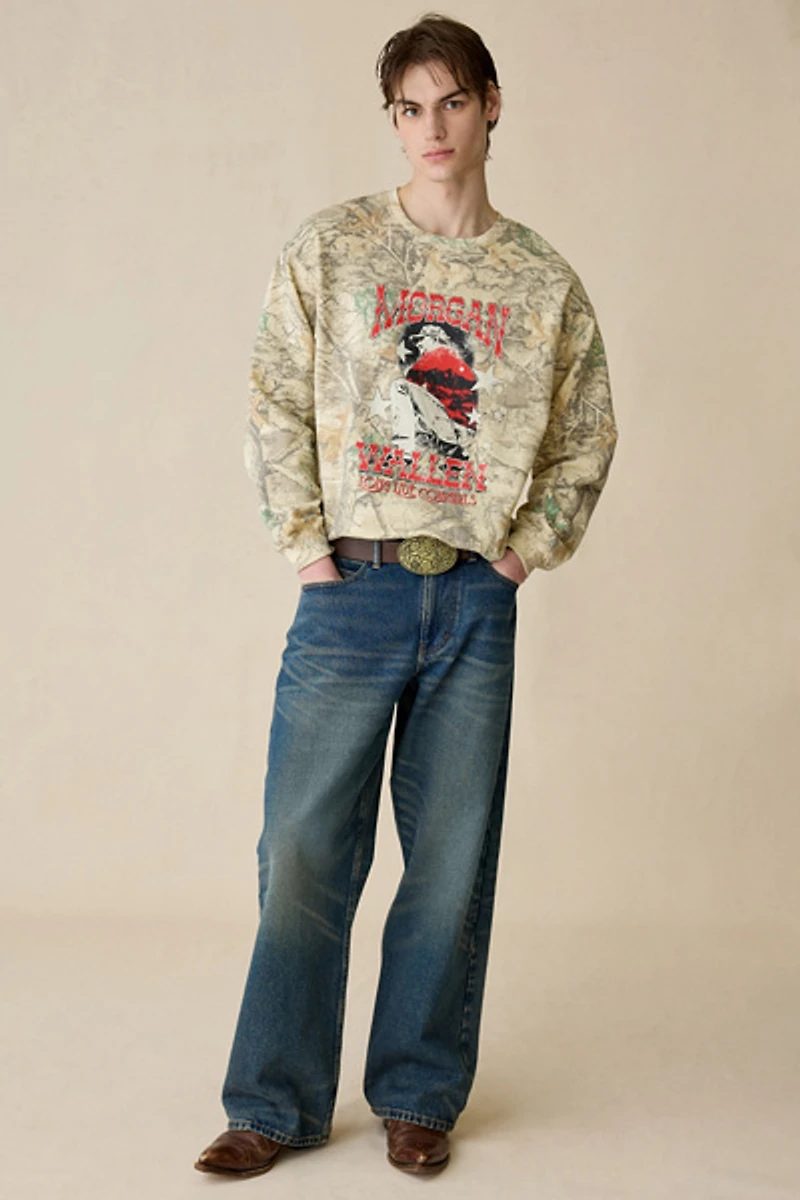 Morgan Wallen Graphic Camo Crew Neck Sweatshirt