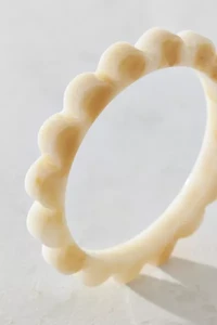Scalloped Resin Bangle Bracelet