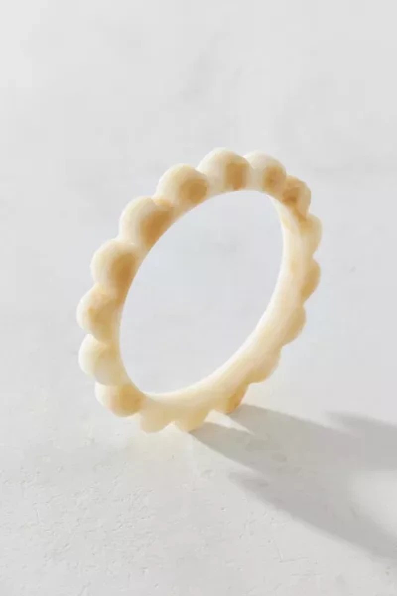 Scalloped Resin Bangle Bracelet